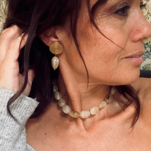 Boucles d'oreilles Marbella (création)
