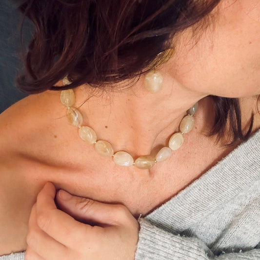 collier Marbella argenté (création)