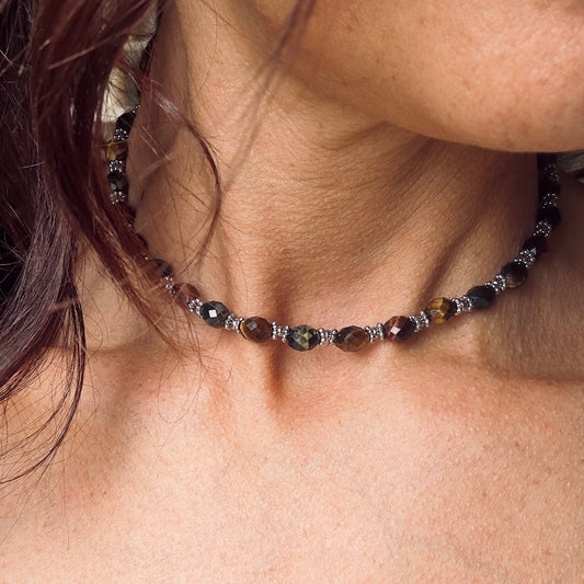 Collier Nora argenté (création)