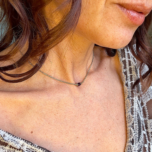 Collier Pauline argenté (création)