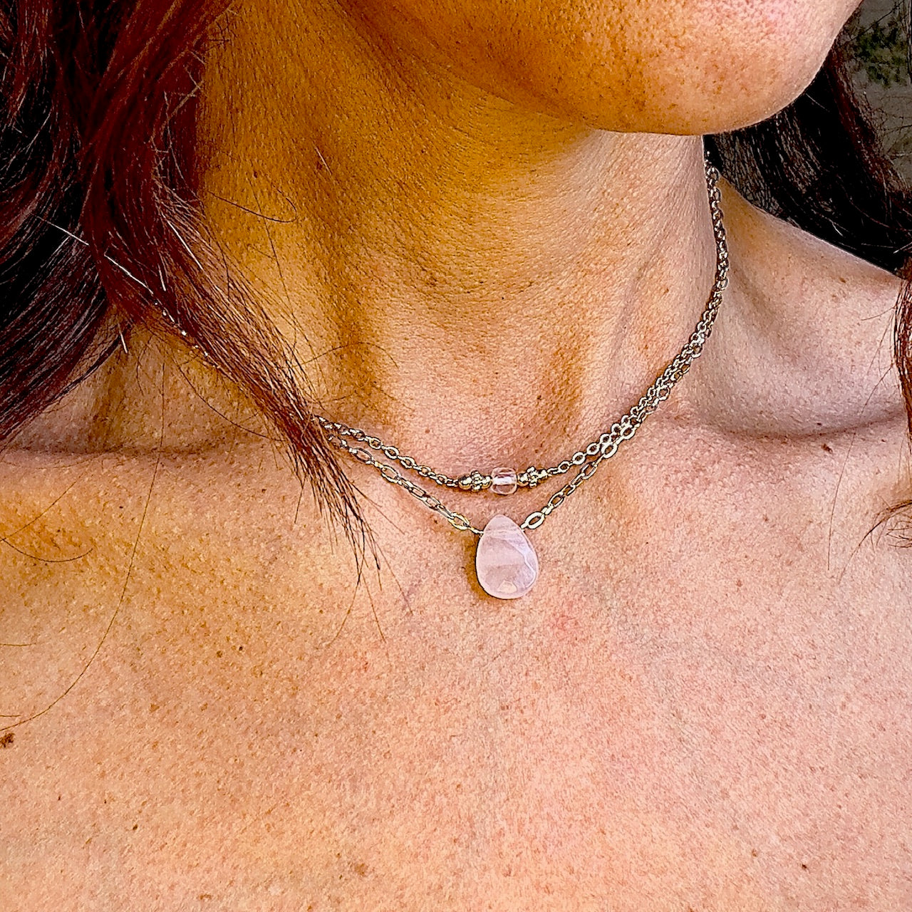 Collier Pauline argenté (création)