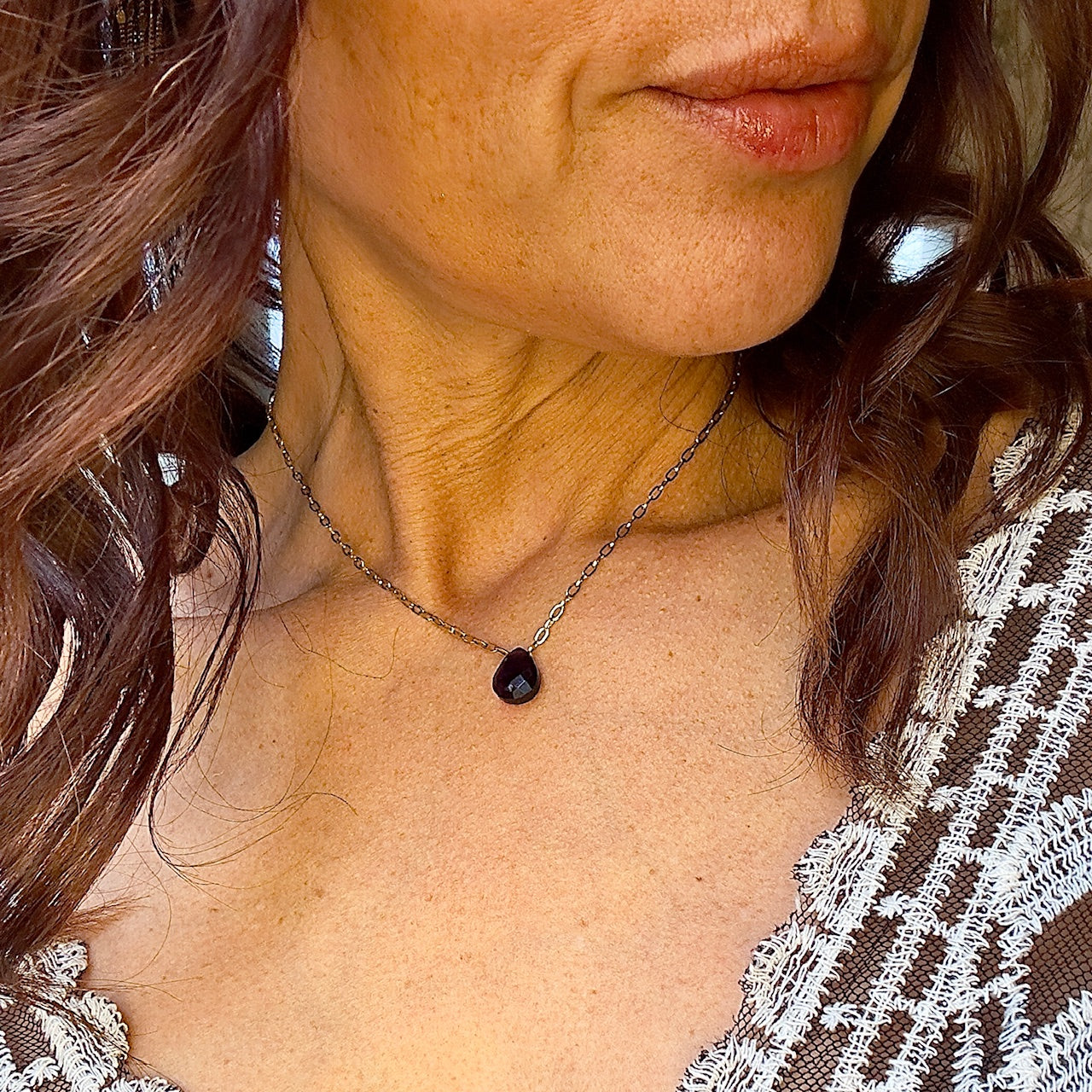 Collier Josette argenté (création)