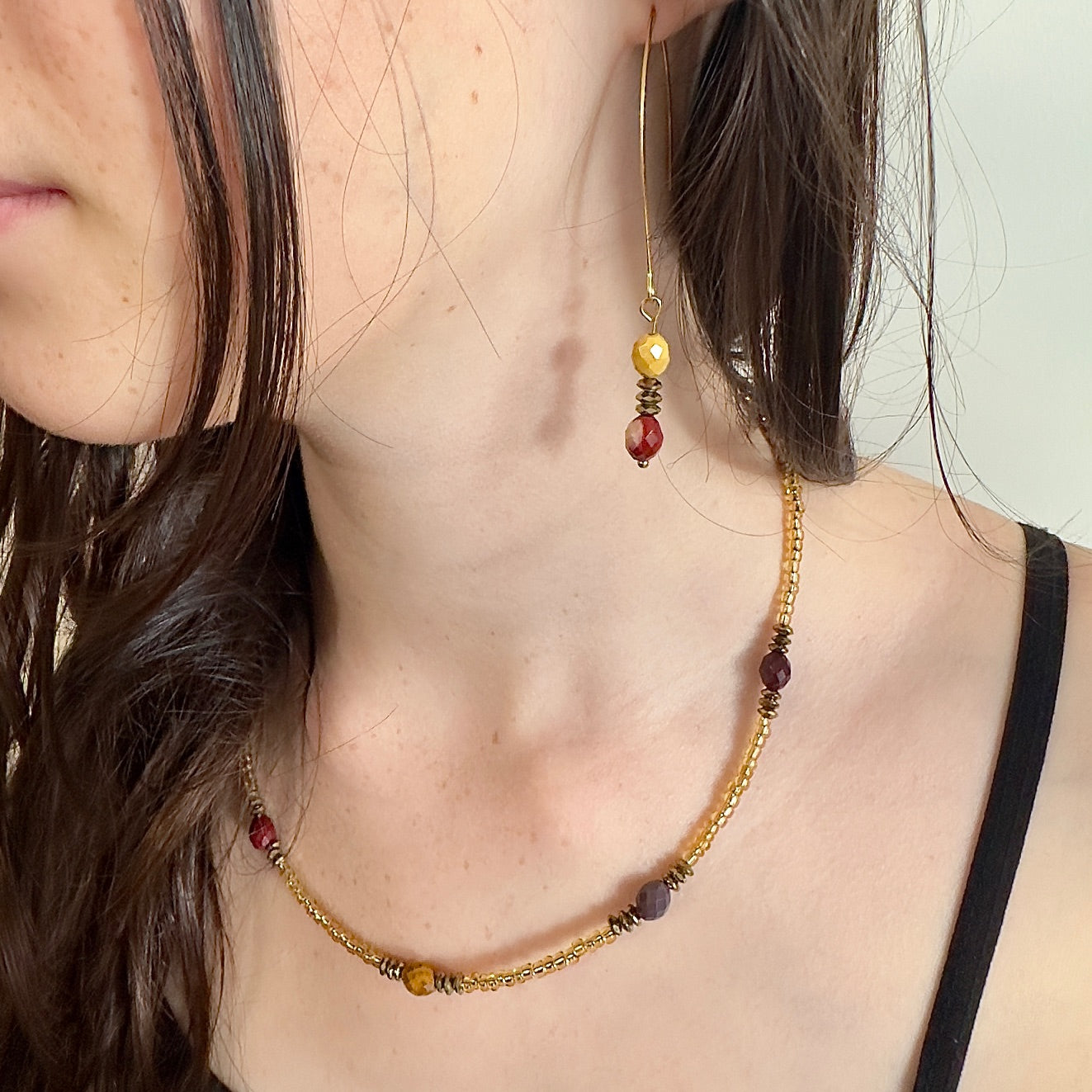 Boucles d'oreilles Jaspe (creation unique)