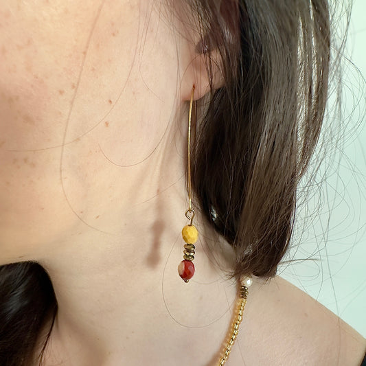 Boucles d'oreilles Jaspe (creation unique)