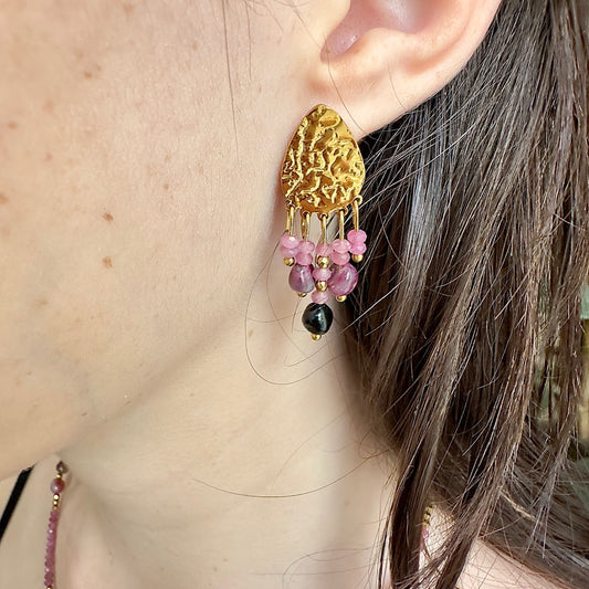 Boucles d'oreilles Rosa (création unique)