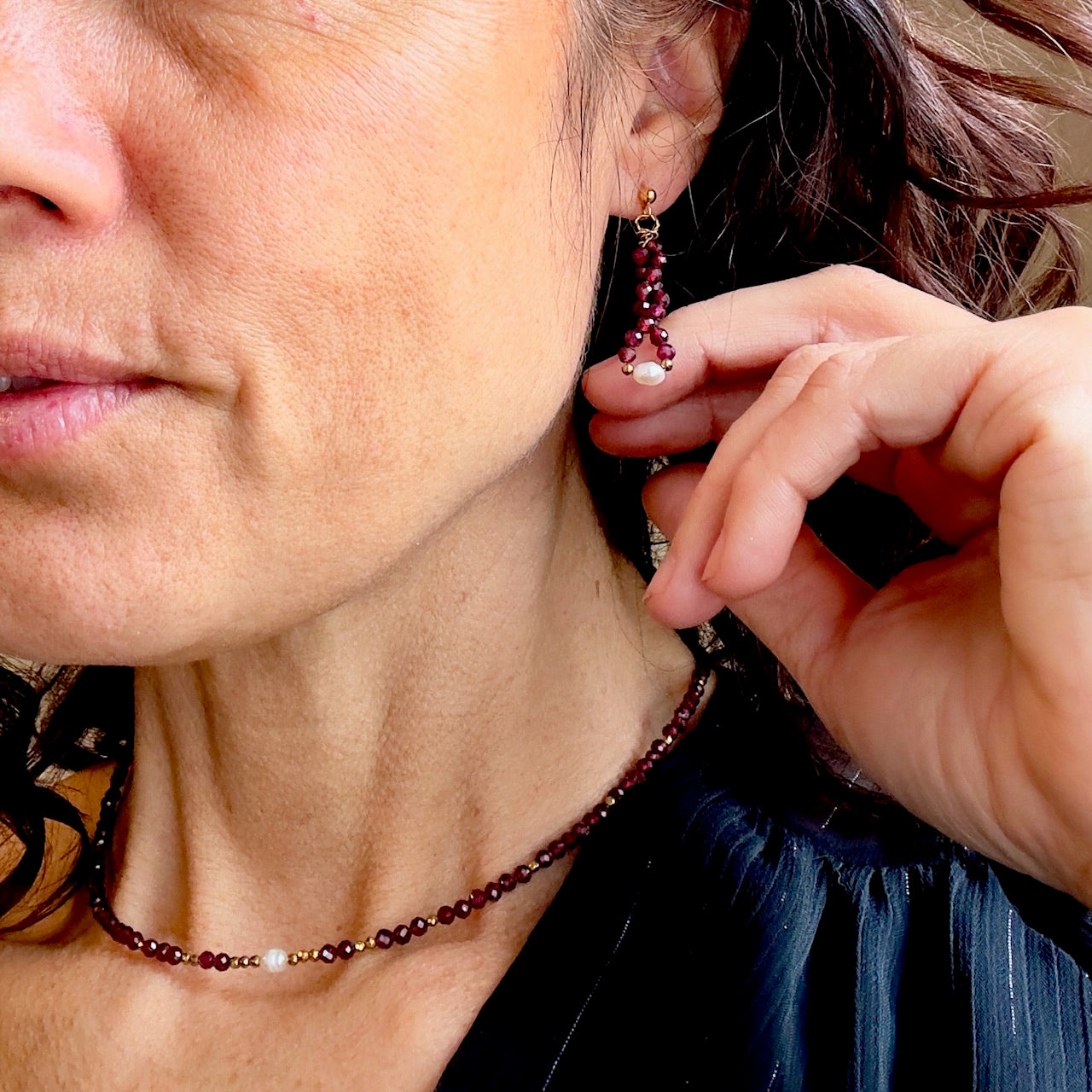 Boucles d'oreilles Rudy (création)