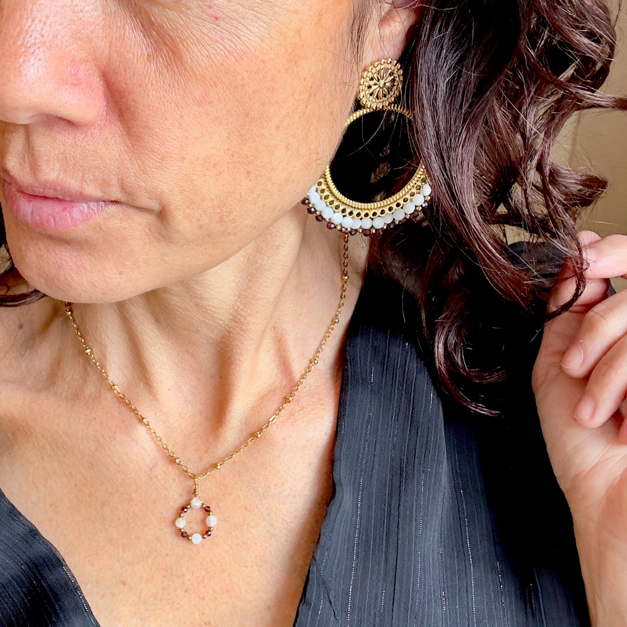 Boucles d'oreilles Najua (création)