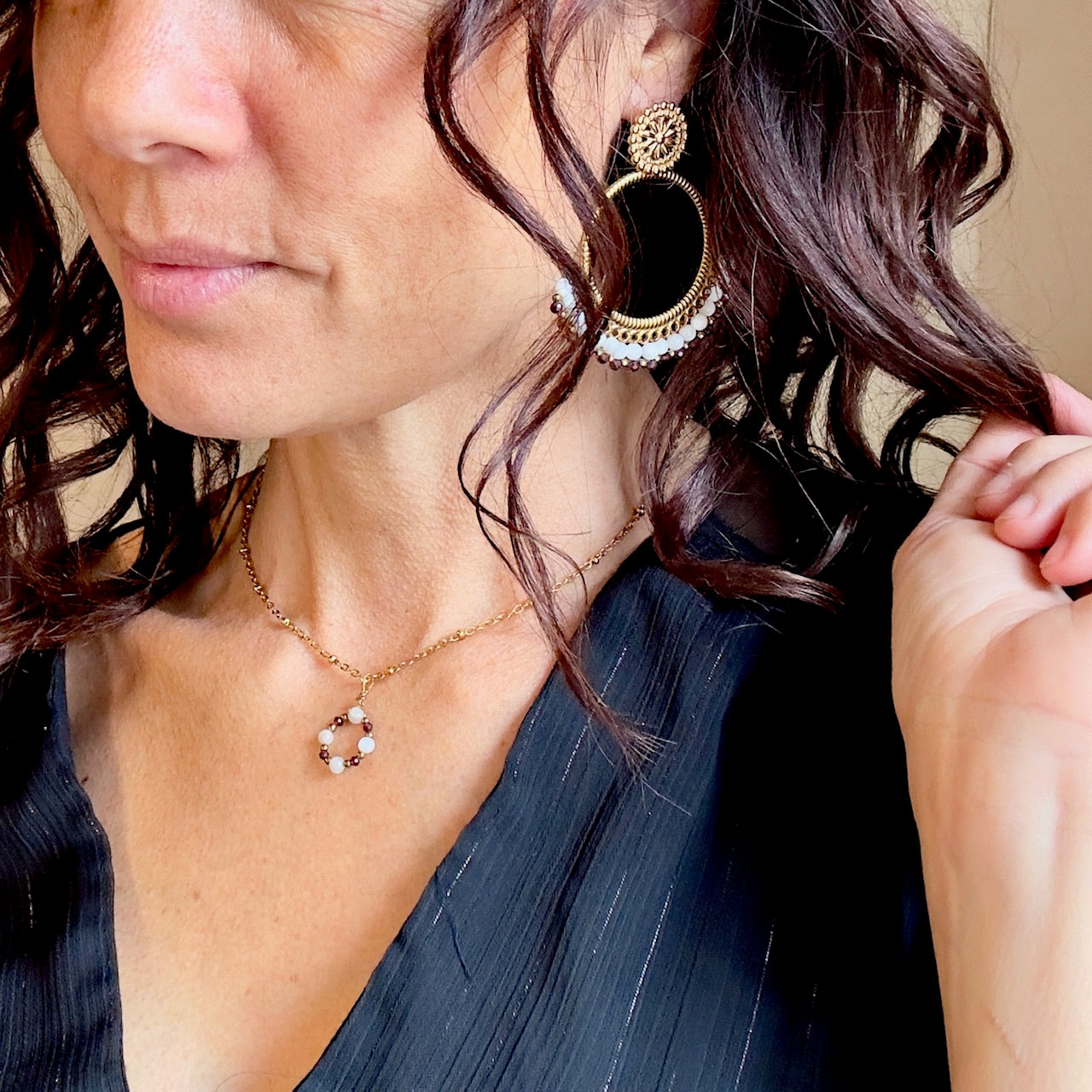 Boucles d'oreilles Najua (création)