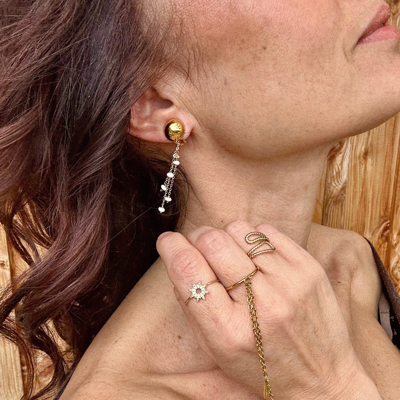 Boucles d'oreilles à clipser Néa (création)