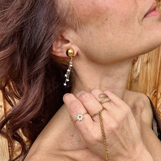 Boucles d'oreilles à clipser Néa (création)