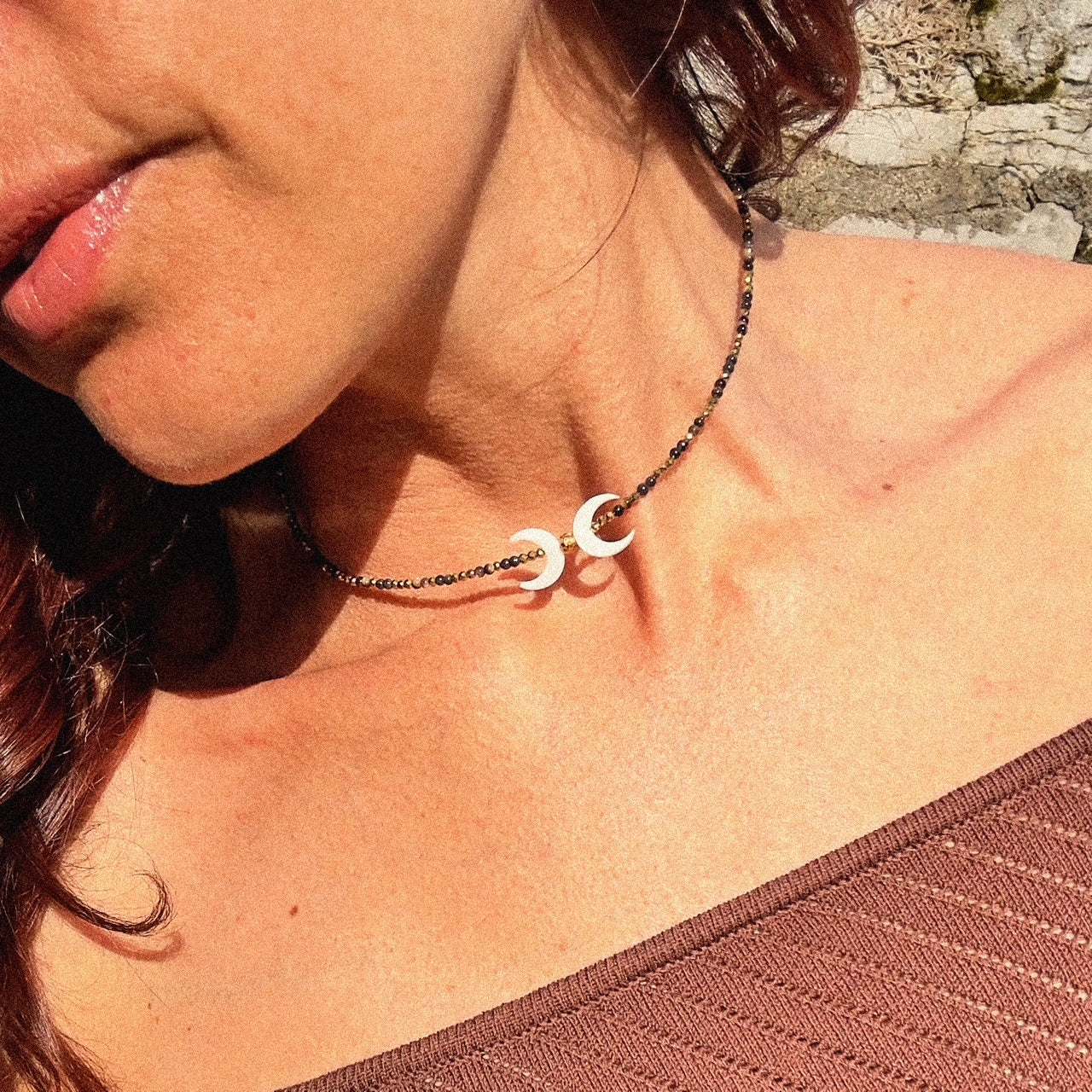 Collier Triple lune (création)