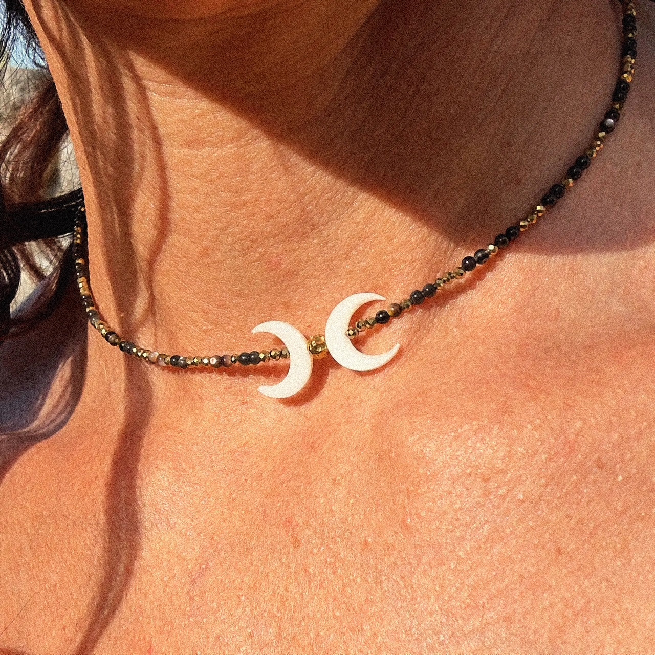 Collier Triple lune (création)