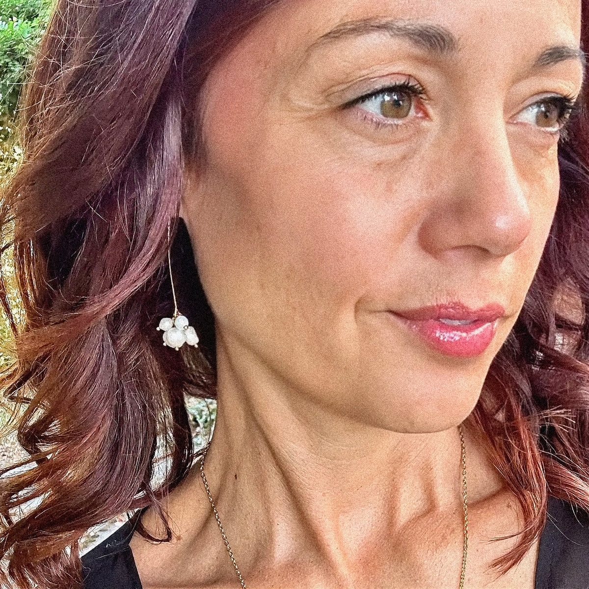 Boucles d'oreilles pendante Ilona (création)