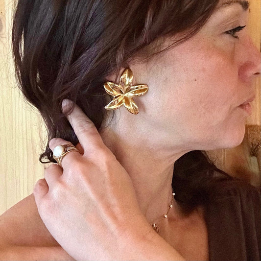 Boucles d'oreille à clip Flora