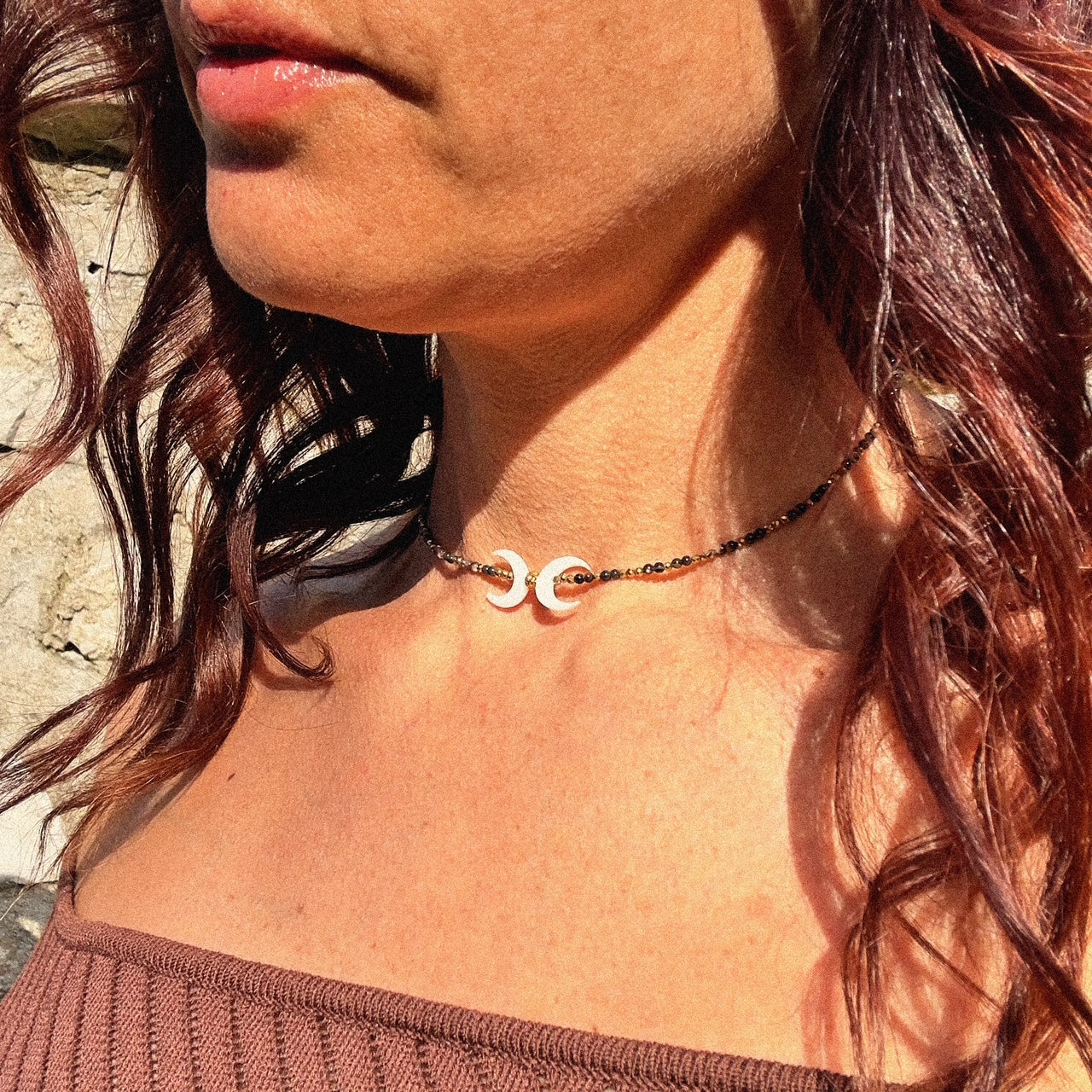 Collier Triple lune (création)