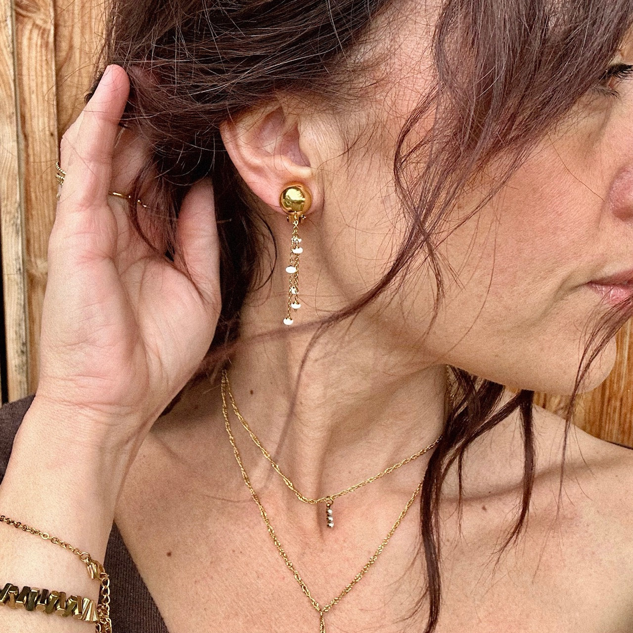 Boucles d'oreilles à clipser Néa (création)
